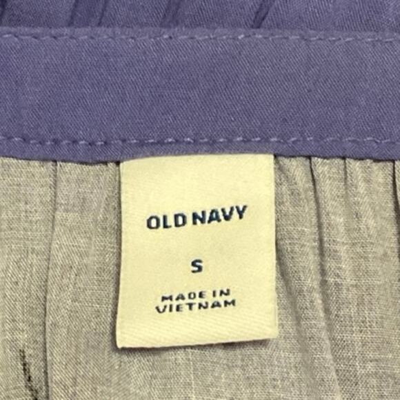 Old Navy Blue Floral V-neck Sleeveless Elastic Waist Fit & Flare Tank Dress Sz S - Picture 4 of 5